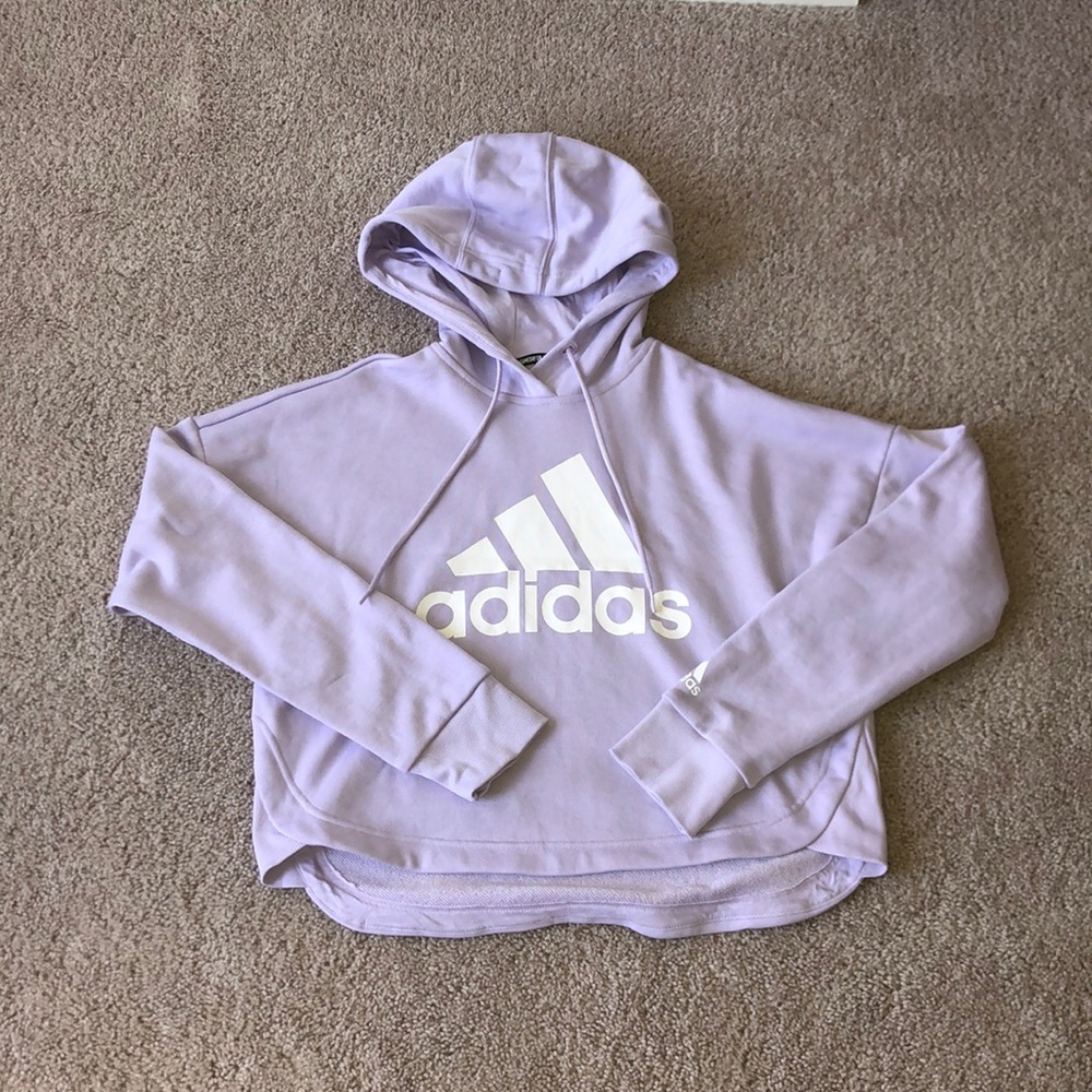 Adidas Crop Top Hoodie - Picture 1 of 7